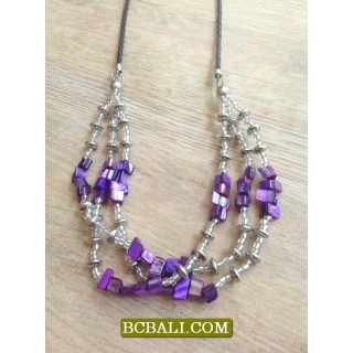 Triangle Bead Necklace Women Style Fashion